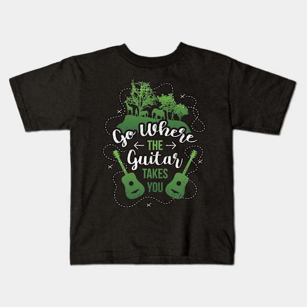 Guitar Quote Funny Guitarist Gift Kids T-Shirt by CatRobot